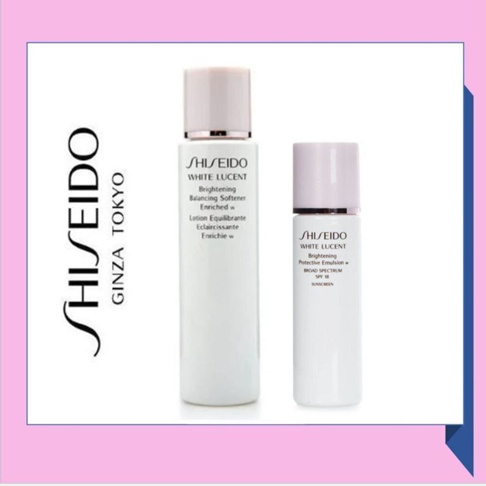 Shiseido white Lucent Brightening Softener 75ml & Day Emulsion 30ml Set New